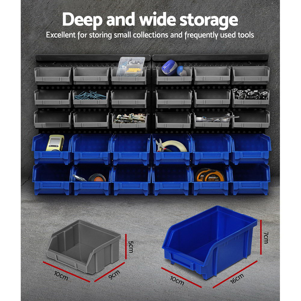 30 Bin Wall Mounted Rack Storage Organiser - image10