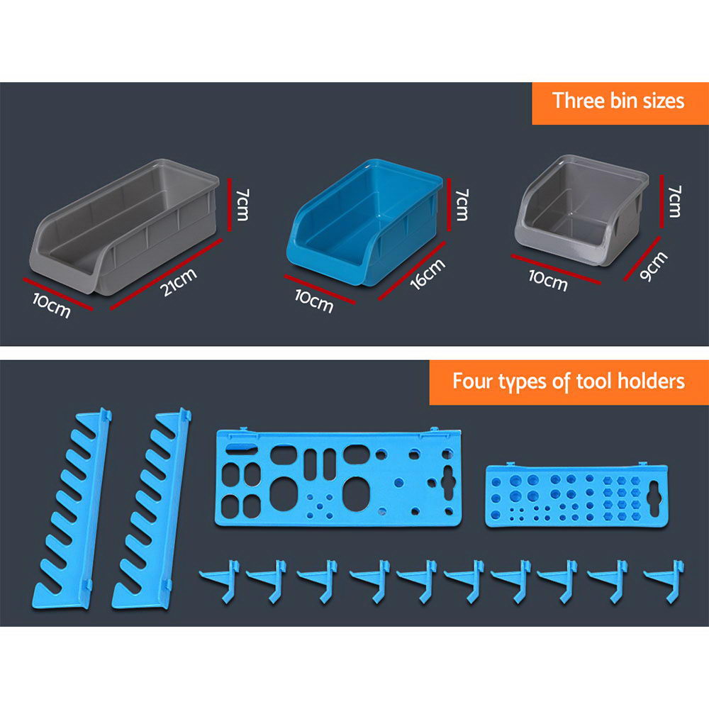 44 Bin Wall Mounted Rack Storage Organiser - image13