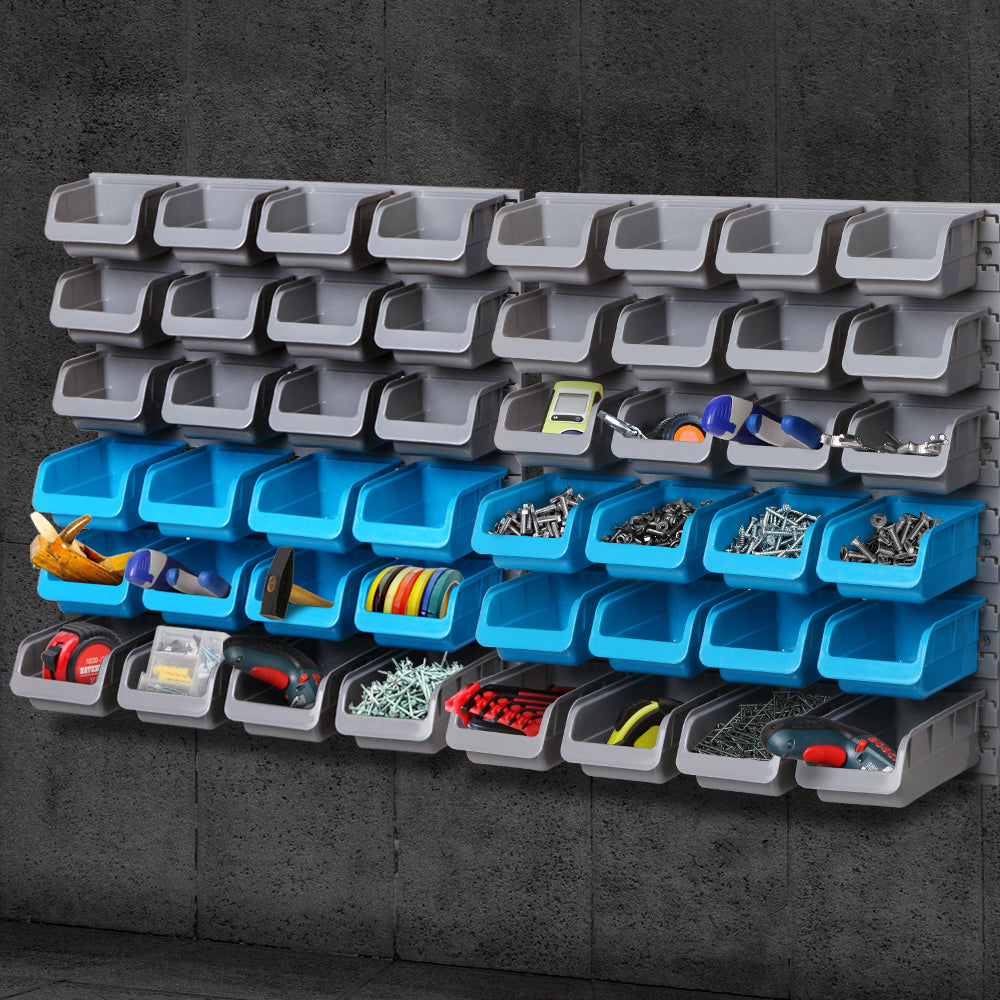 48 Bin Wall Mounted Rack Storage Organiser - image14