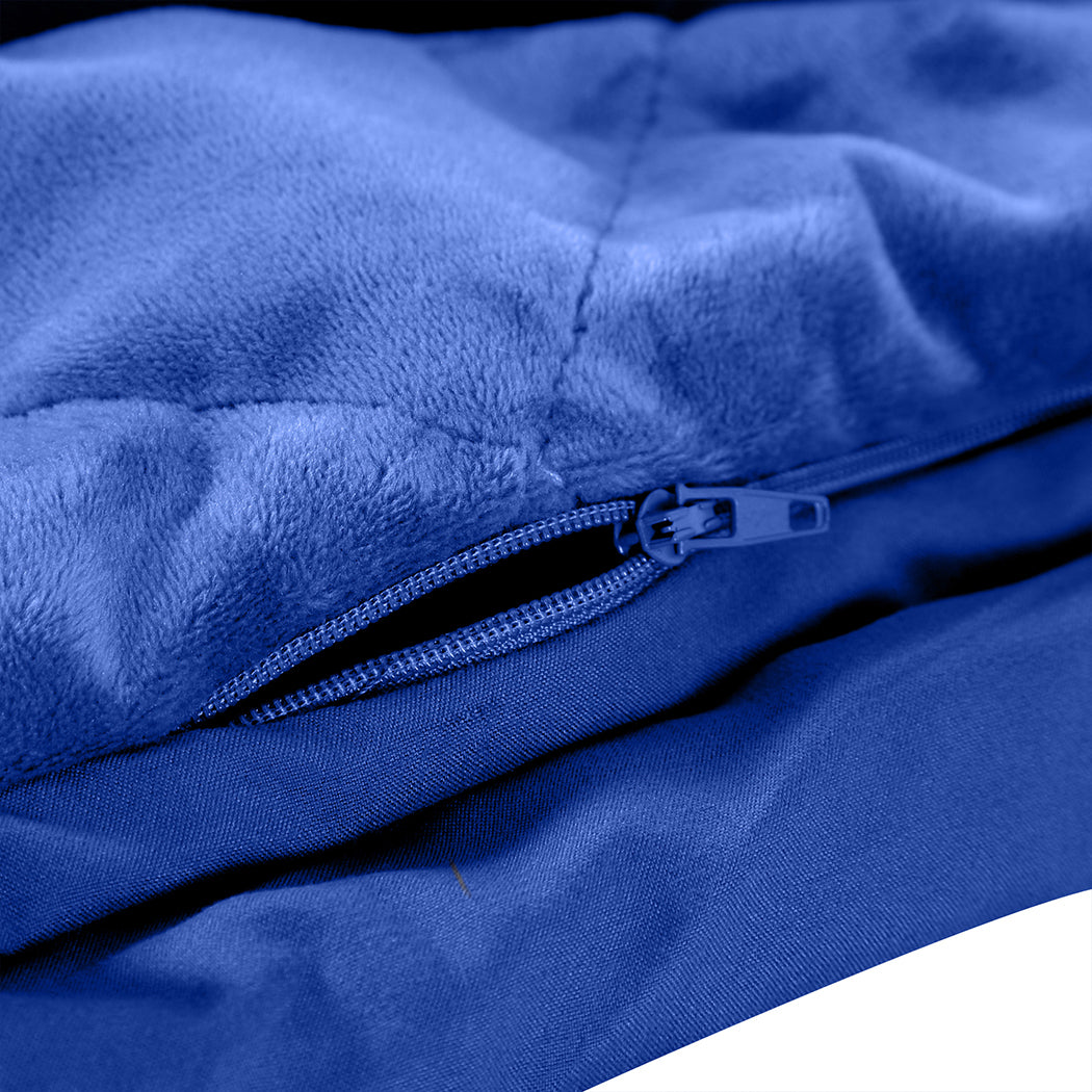 DreamZ 9KG Anti Anxiety Weighted Blanket Gravity Blankets Royal Blue Colour - image14