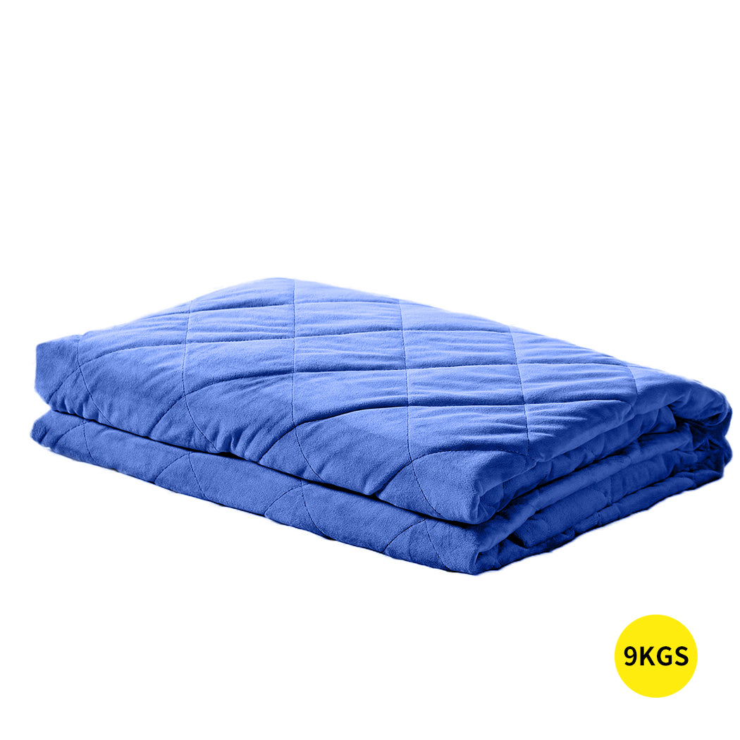 DreamZ 9KG Anti Anxiety Weighted Blanket Gravity Blankets Royal Blue Colour - image9
