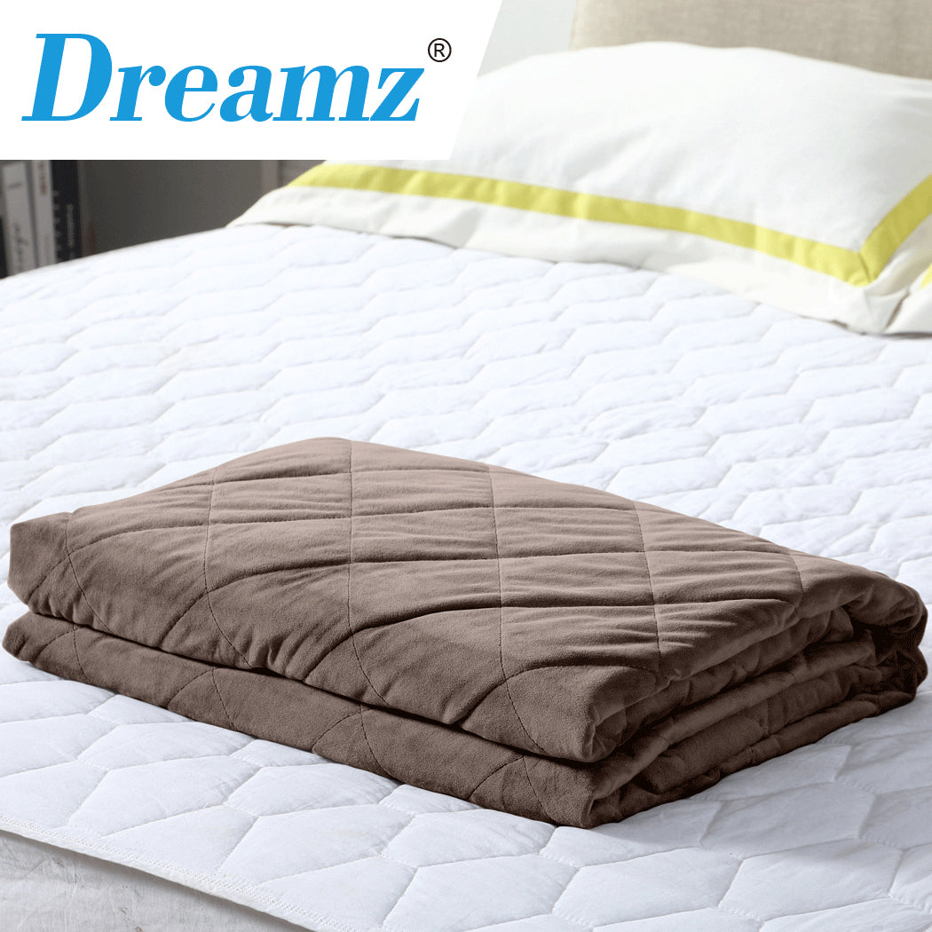 DreamZ 9KG Anti Anxiety Weighted Blanket Gravity Blankets Mink Colour - image16
