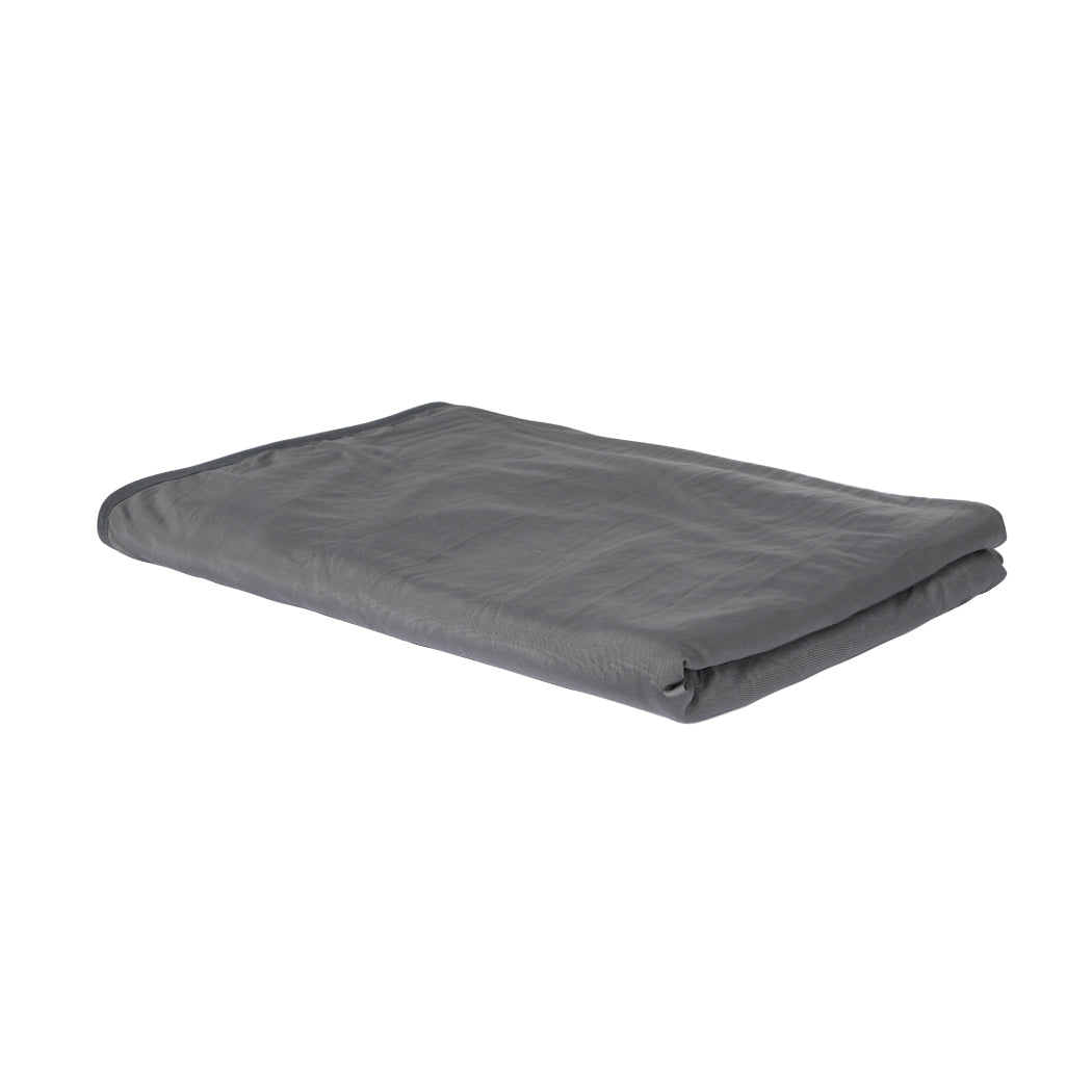 DreamZ Throw Blanket Cool Summer Soft Sofa Bed Sheet Rug Luxury Single Grey - image2