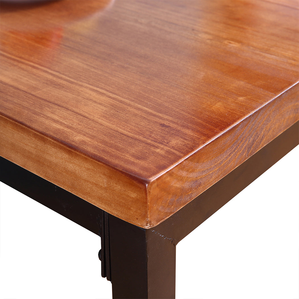 Vintage Industrial Wood Bar Table Kitchen Cafe Office Desk Steel Legs - image6