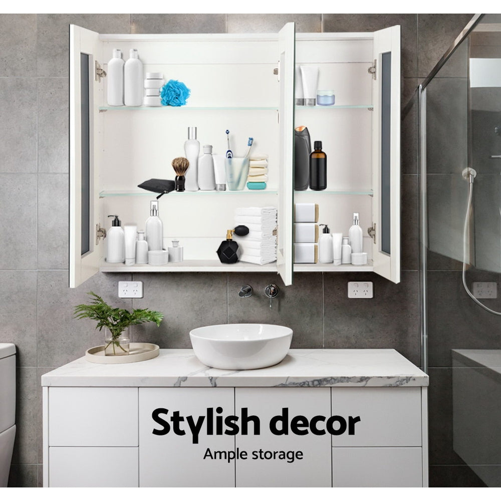 Bathroom Vanity Mirror with Storage Cabinet - White - image5