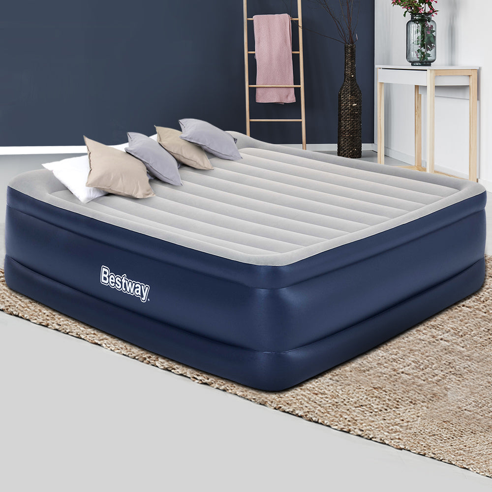 King Air Bed Inflatable Mattress Sleeping Mat Battery Built-in Pump - image7