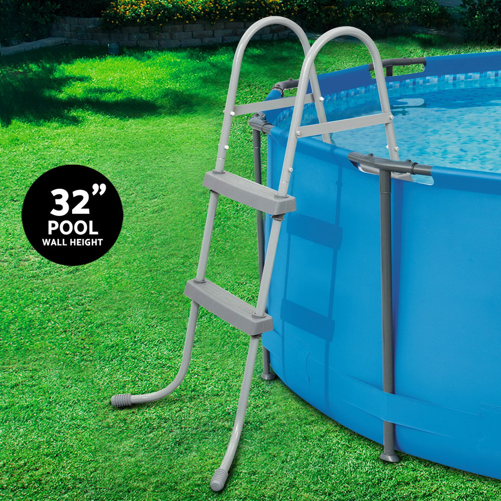 Ladder Above Ground Swimming Pools 84cm 32 inch Deep Removable Steps - image4