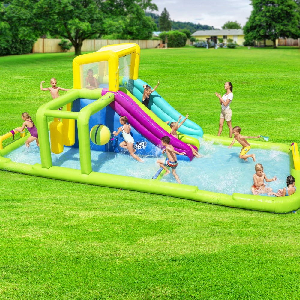 Inflatable Water Pack Pool Slide Castle Playground H2OGO Splash Course - image8