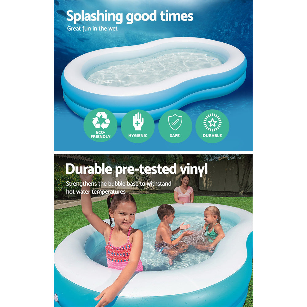 Inflatable Kids Pool Swimming Pool Family Pools 2.62m x 1.57m x 46cm - image4