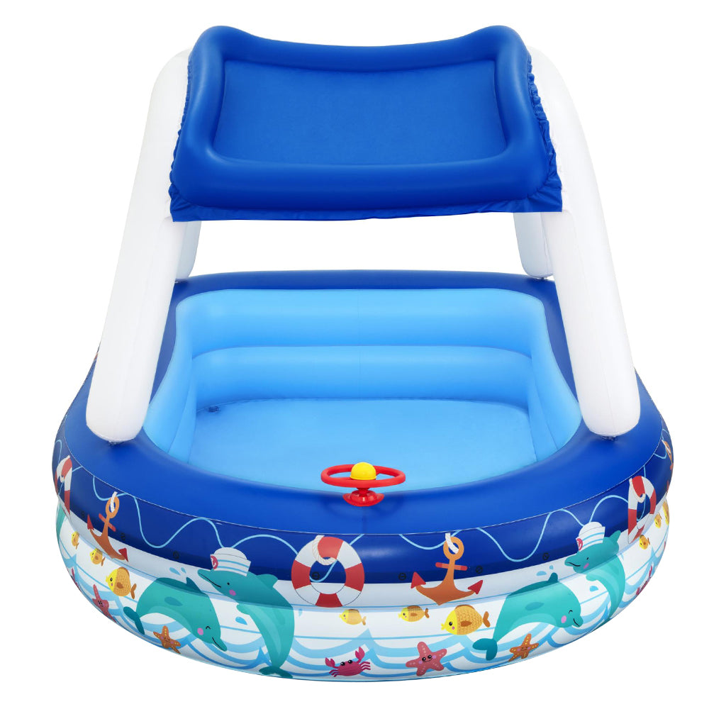 Kids Play Pools Above Ground Inflatable Swimming Pool Canopy Sunshade - image3