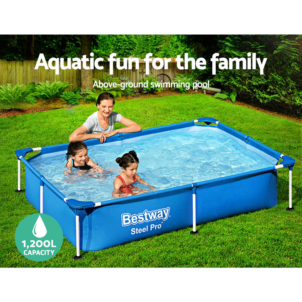 Bestway Swimming Pool Above Ground Frame Pools Outdoor Steel Pro 2.2 X 1.5M - image3