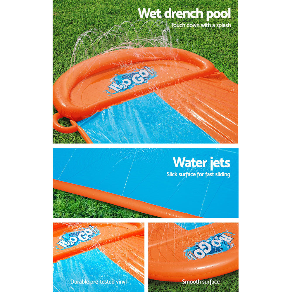 Inflatable Water Slip Slide Double Kids Splash Toy Outdoor Play 4.88M - image5