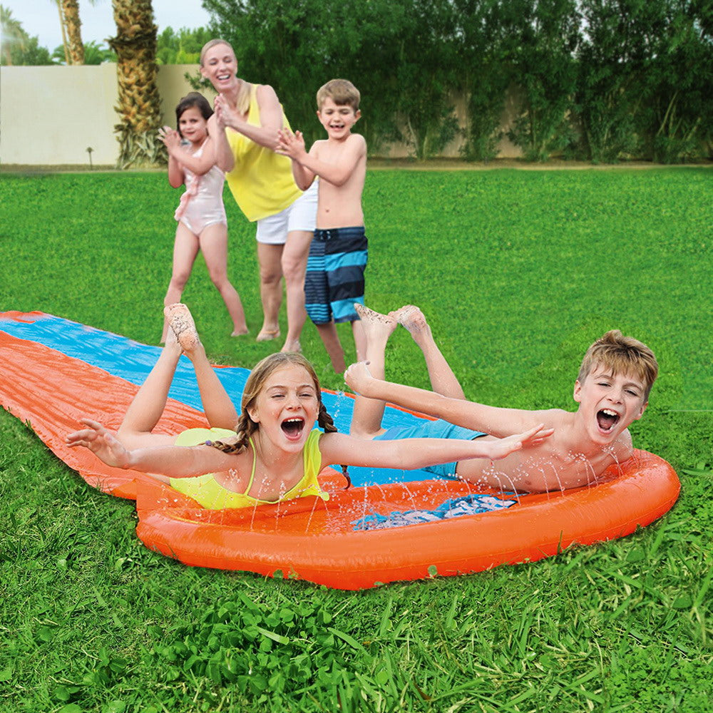 Inflatable Water Slip Slide Double Kids Splash Toy Outdoor Play 4.88M - image7