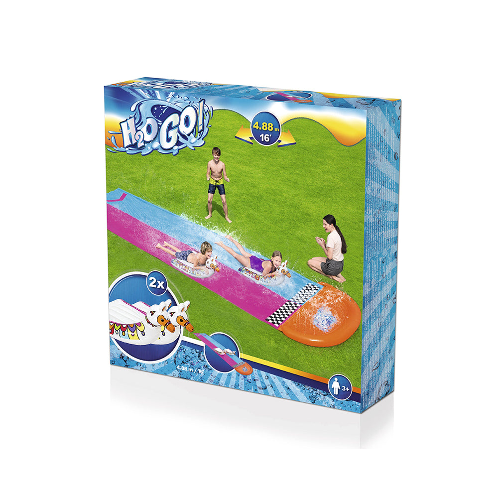 Inflatable Water Slip And Slide 4.88m Kids Rider Splash Toy Outdoor - image3