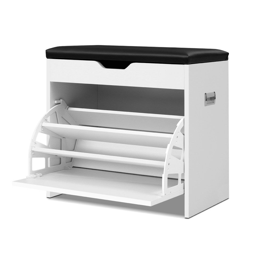 Adjustable 3 Tier Storage Cupboard - White - image1