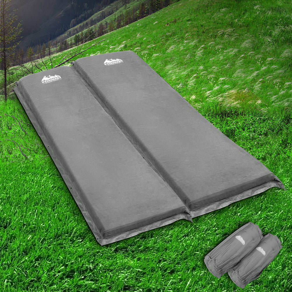 Self Inflating Mattress Camping Sleeping Mat Air Bed Pad Double Grey 10CM Thick - image7