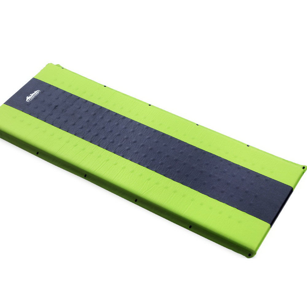 Self Inflating Mattress Camping Sleeping Mat Air Bed Pad Single Green - image3