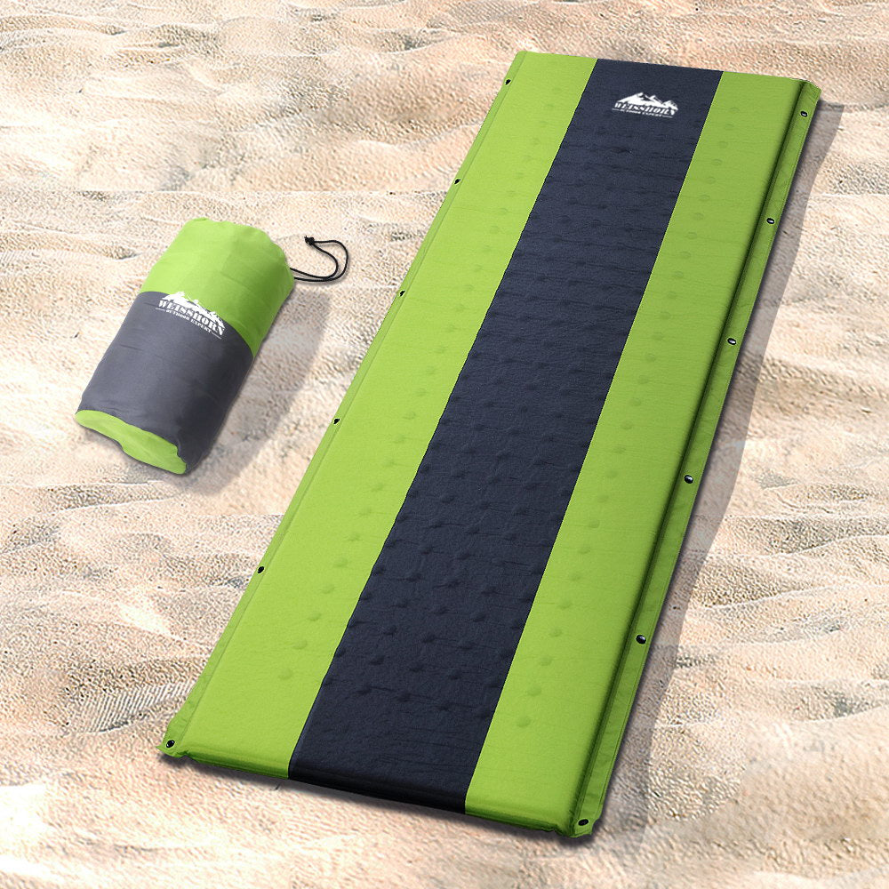 Self Inflating Mattress Camping Sleeping Mat Air Bed Pad Single Green - image7