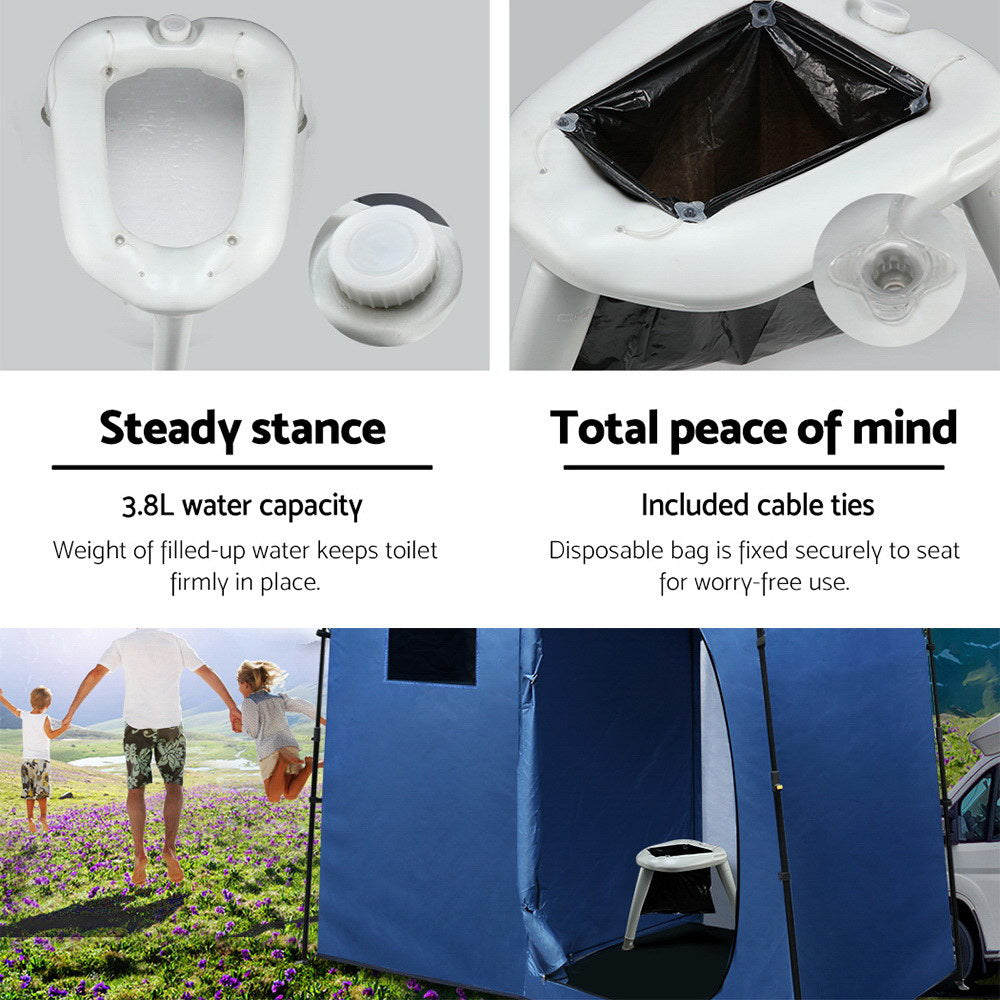 Outdoor Portable Folding Camping Toilet - image6