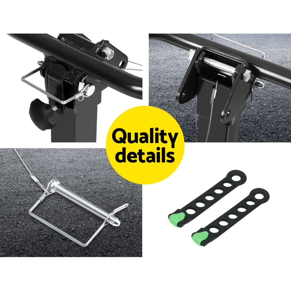 Bike Carrier 4 Bicycle Car Rear Rack Hitch Mount 2" Towbar Foldable Steel - image6