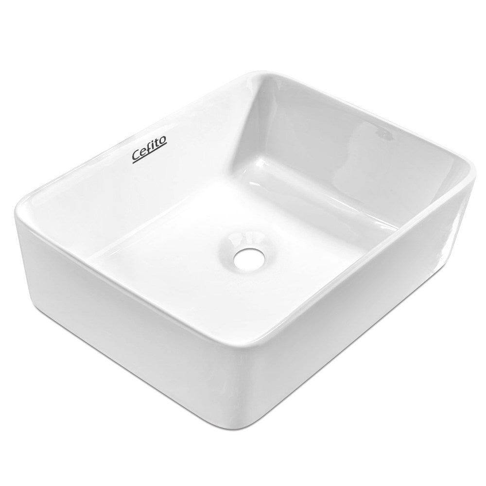 Ceramic Rectangle Sink Bowl - White - image1