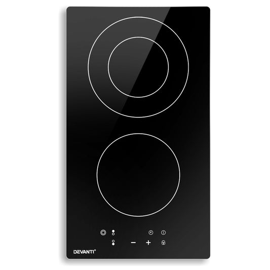 Electric Ceramic Cooktop 30cm Kitchen Cooker Cook Top Hob Touch Control 3-Zones - image1