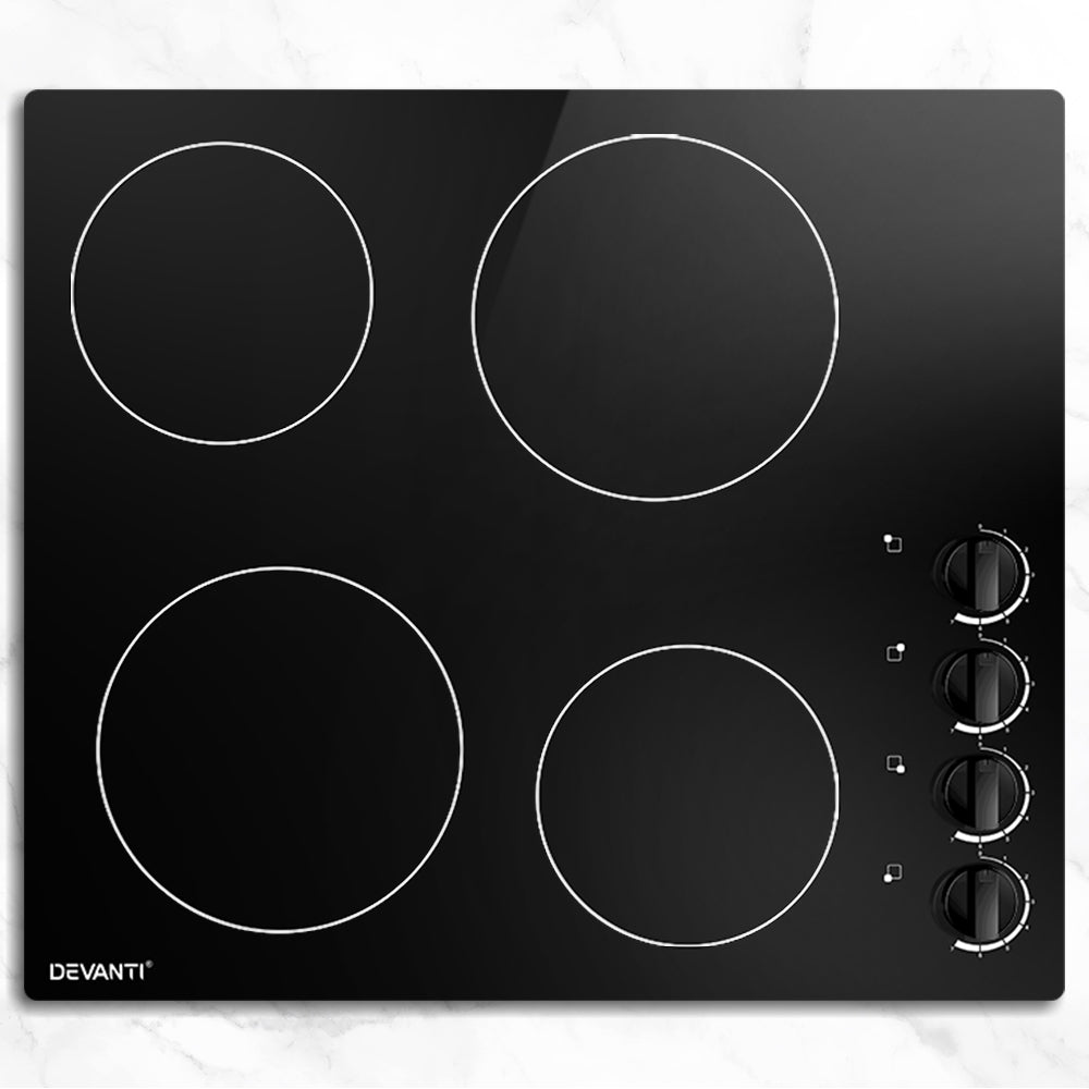 Ceramic Cooktop 60cm Electric Kitchen Burner Cooker 4 Zone Knobs Control - image7