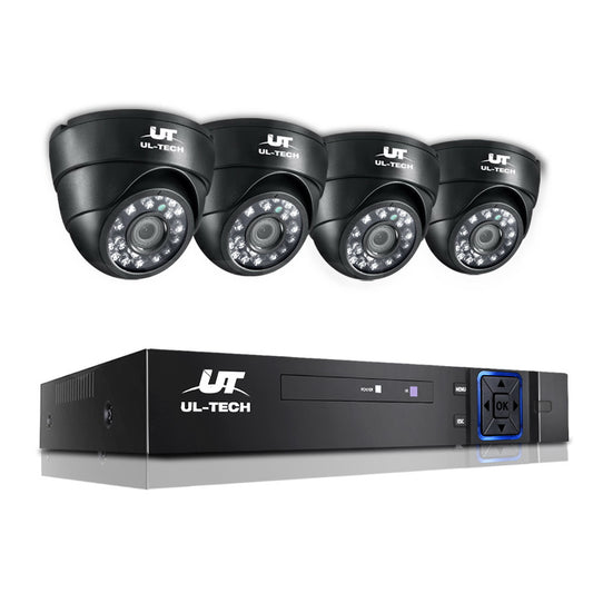 CCTV Security Camera Home System DVR 1080P IP Long Range 4 Dome Cameras - image1