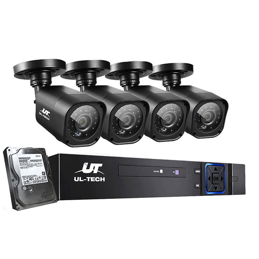 Home CCTV Security System Camera 4CH DVR 1080P 1500TVL 1TB Outdoor Home - image1