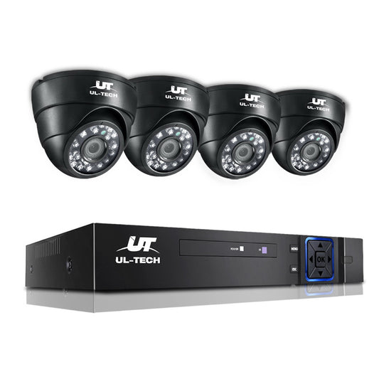 CCTV Camera Security System Home 8CH DVR 1080P IP Day Night 4 Dome Cameras Kit - image1