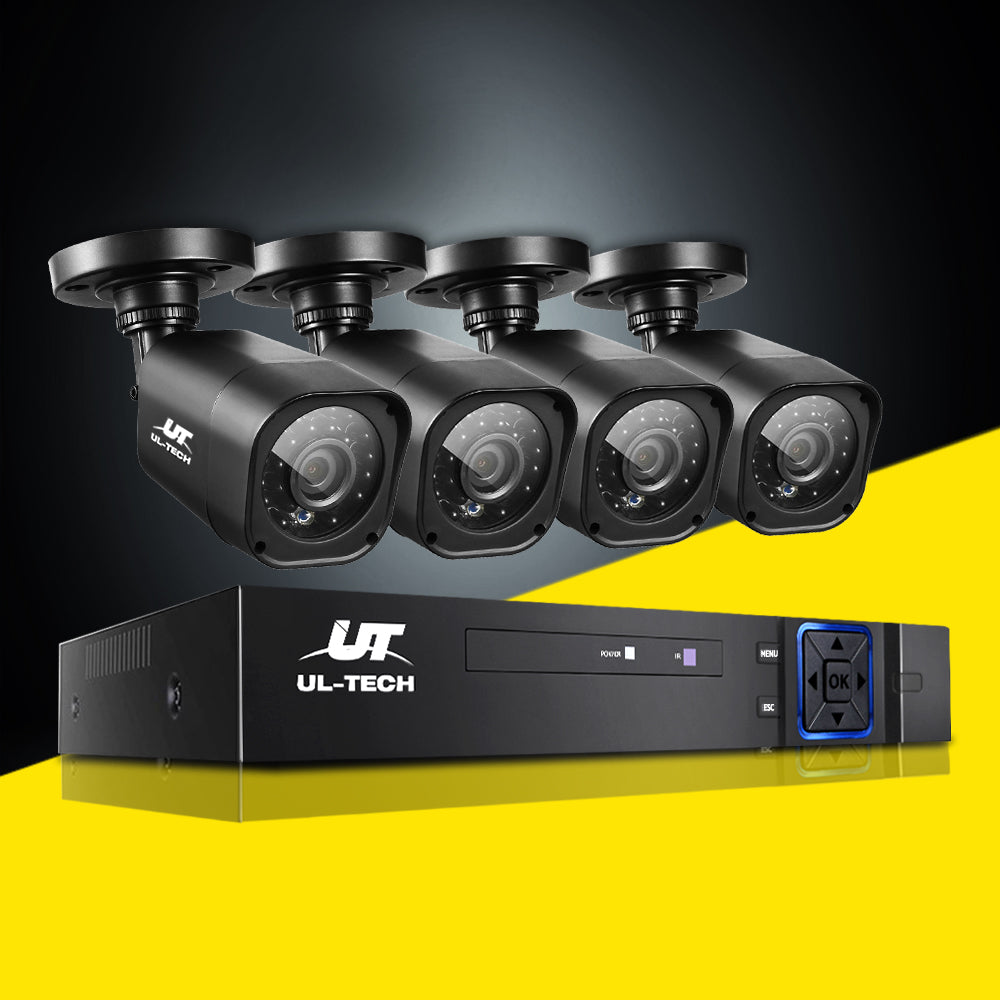 8CH 5 IN 1 DVR CCTV Security System Video Recorder /w 4 Cameras 1080P HDMI Black - image7