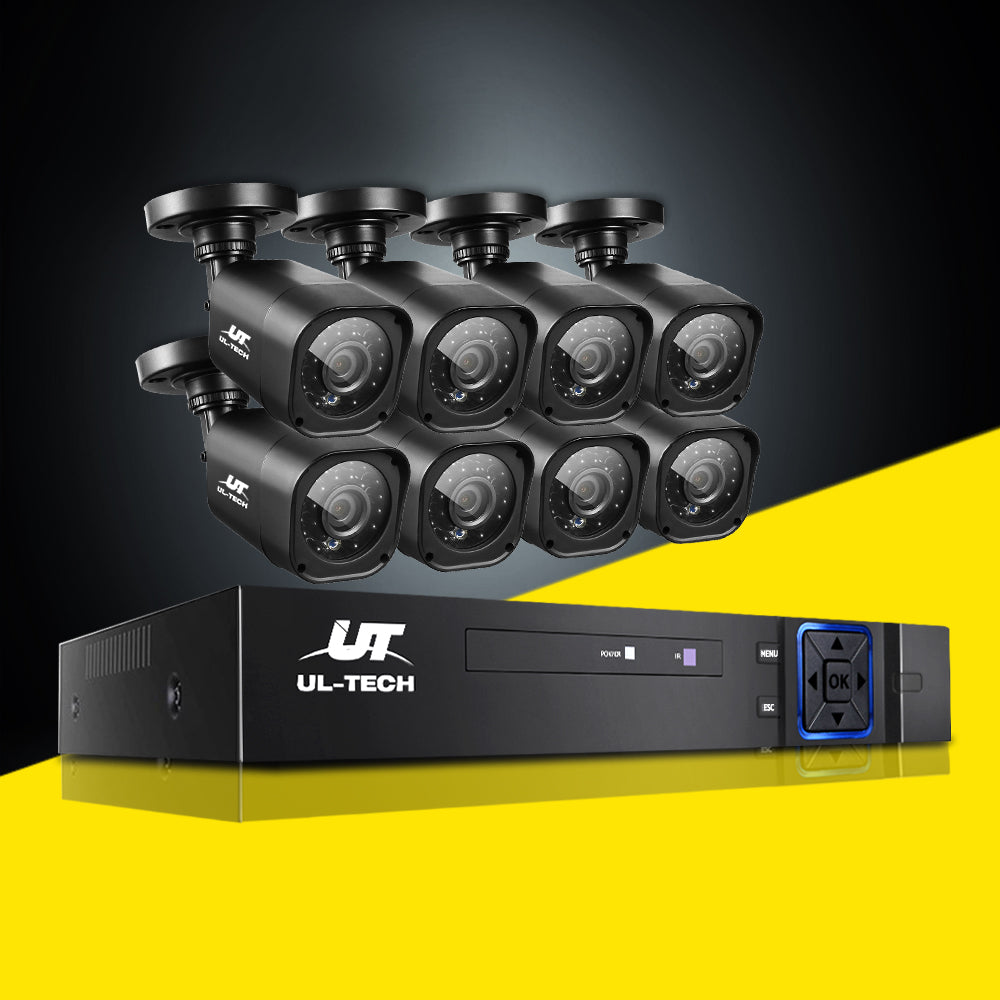 8CH 5 IN 1 DVR CCTV Security System Video Recorder /w 8 Cameras 1080P HDMI Black - image7