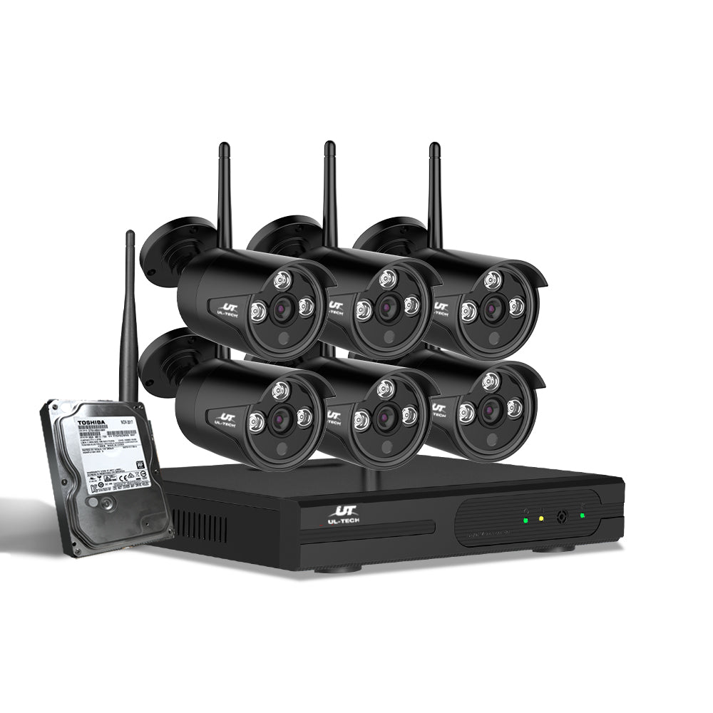 CCTV Wireless Security Camera System 8CH Home Outdoor WIFI 6 Bullet Cameras Kit 1TB - image1