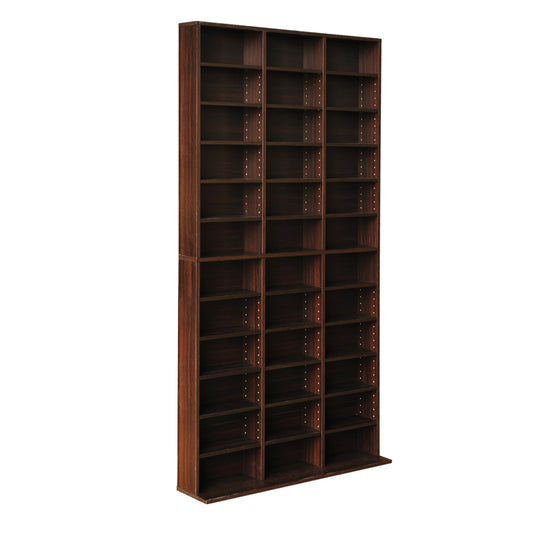 Adjustable Book Storage Shelf Rack Unit - Expresso - image1