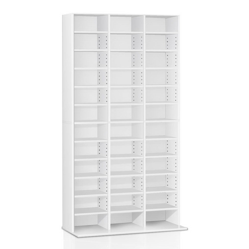Adjustable Book Storage Shelf Rack Unit - White - image1
