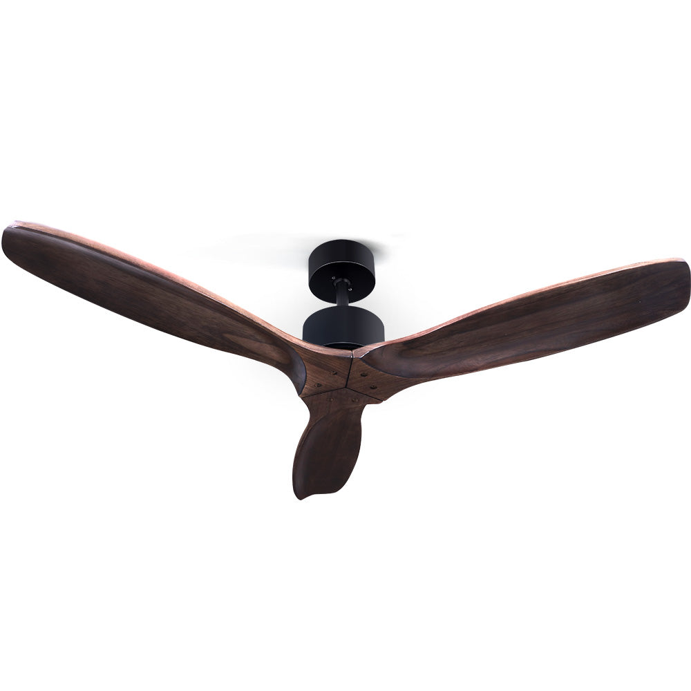 52'' Ceiling Fan With Remote Control Fans 3 Wooden Blades Timer 1300mm - image1