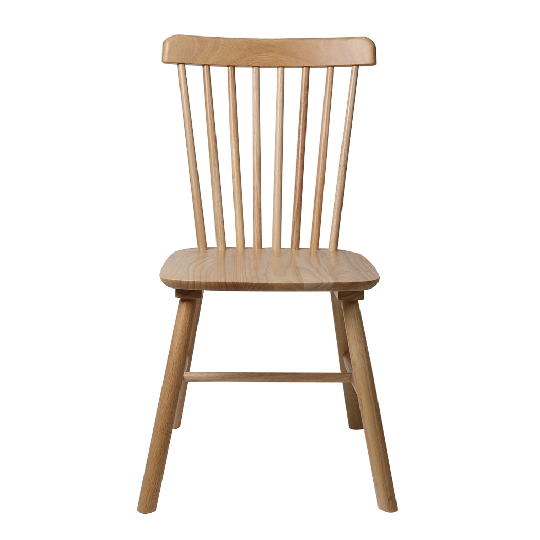 Set of 2 Dining Chairs Side Chair Replica Kitchen Wood Furniture Oak - image2