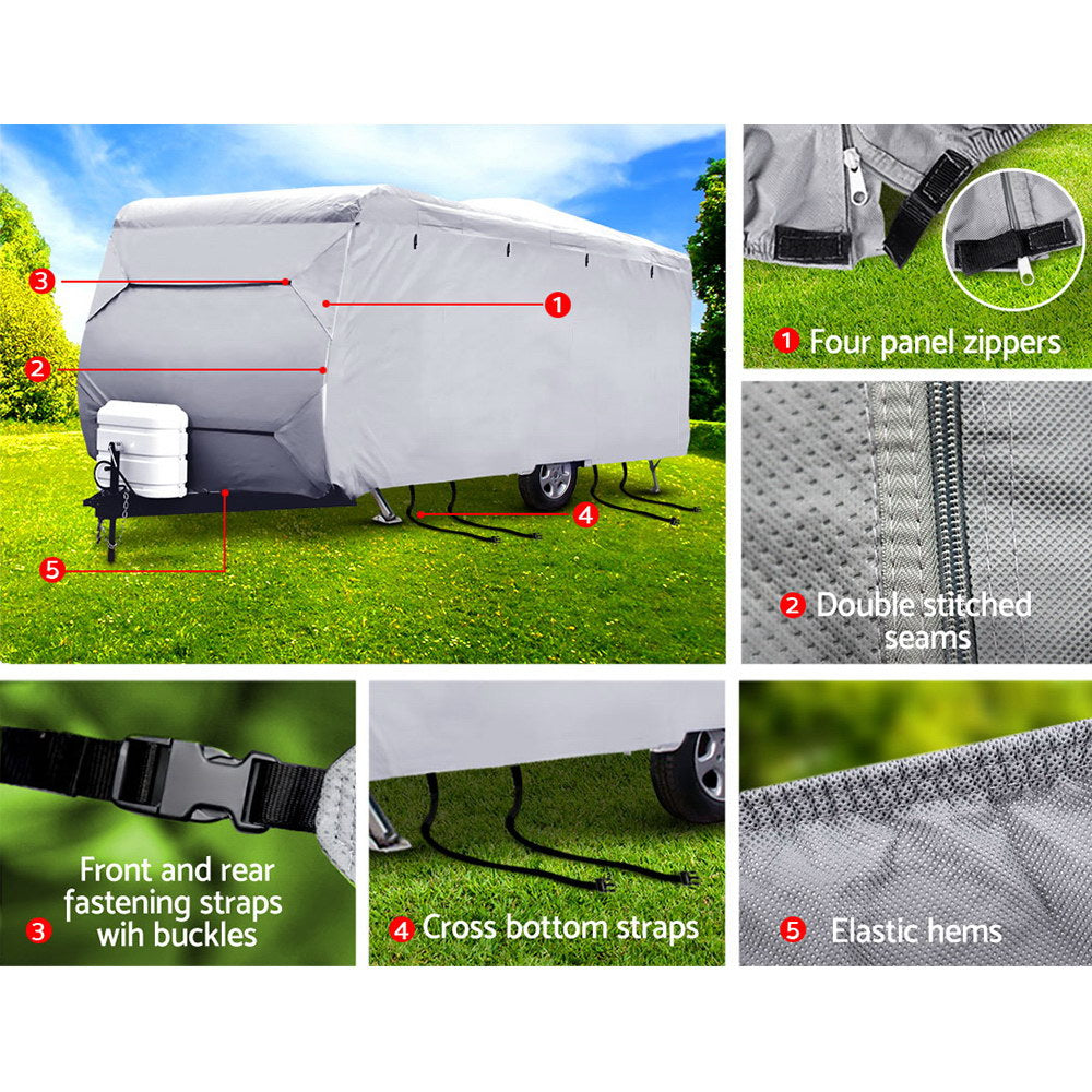 18-20ft Caravan Cover Campervan 4 Layer UV Water Resistant - image5