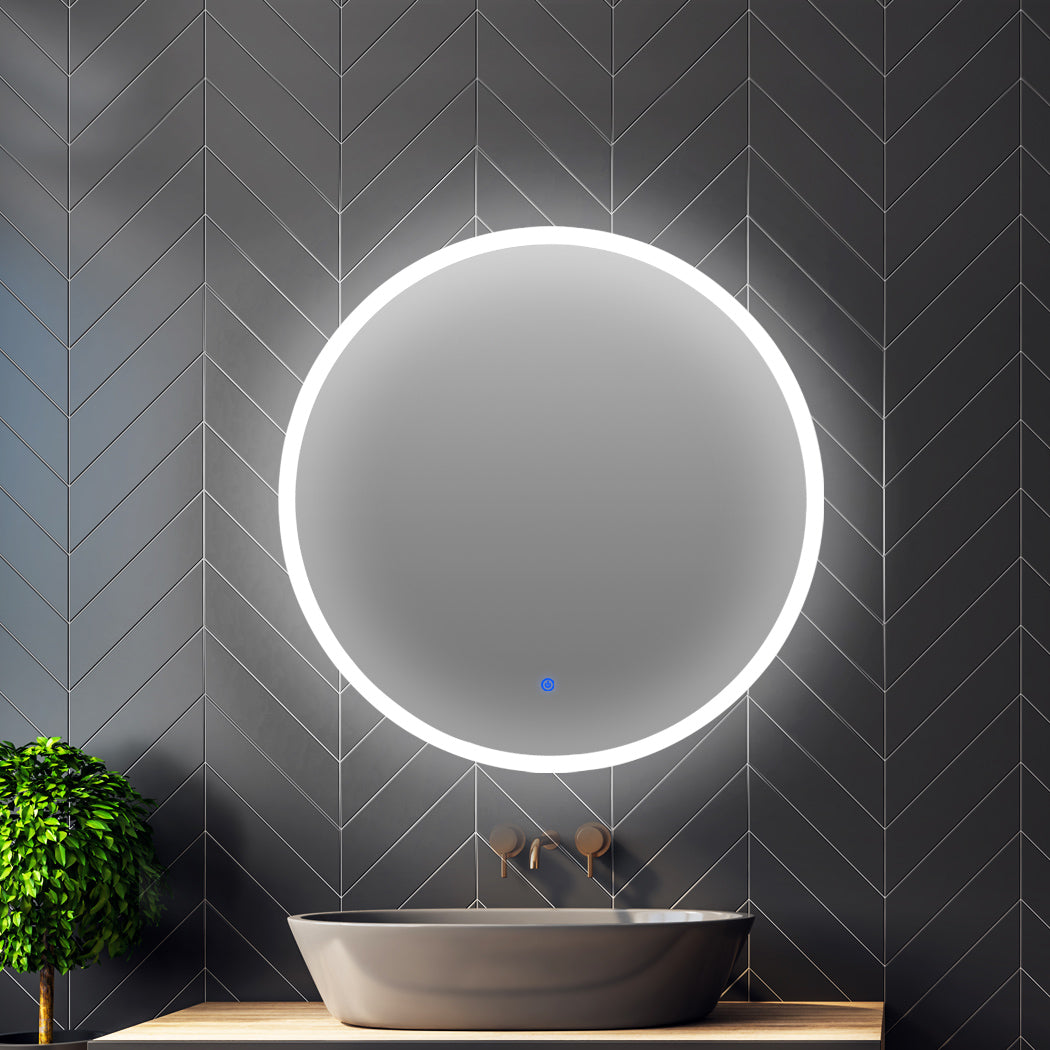 EMITTO LED Wall Mirror Round Anti-fog Bathroom Mirrors Makeup Light Decor 60cm - image7