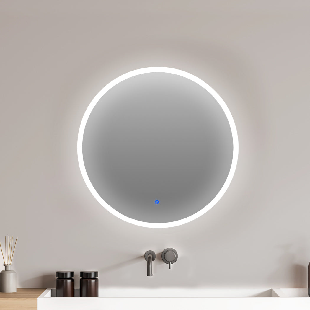 EMITTO LED Wall Mirror Round Anti-fog Bathroom Mirrors Makeup Light Decor 60cm - image8