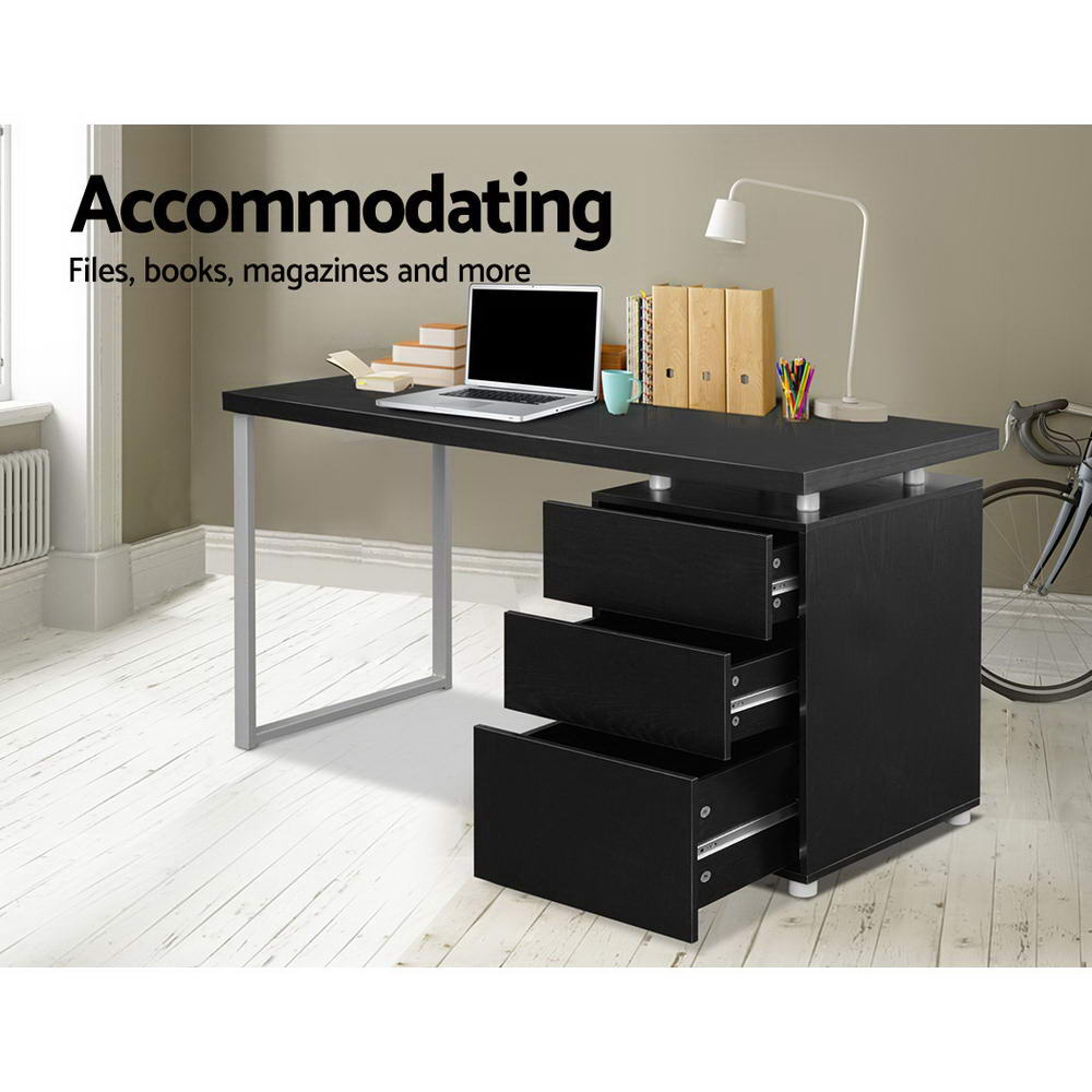 Metal Desk with 3 Drawers - Black - image5