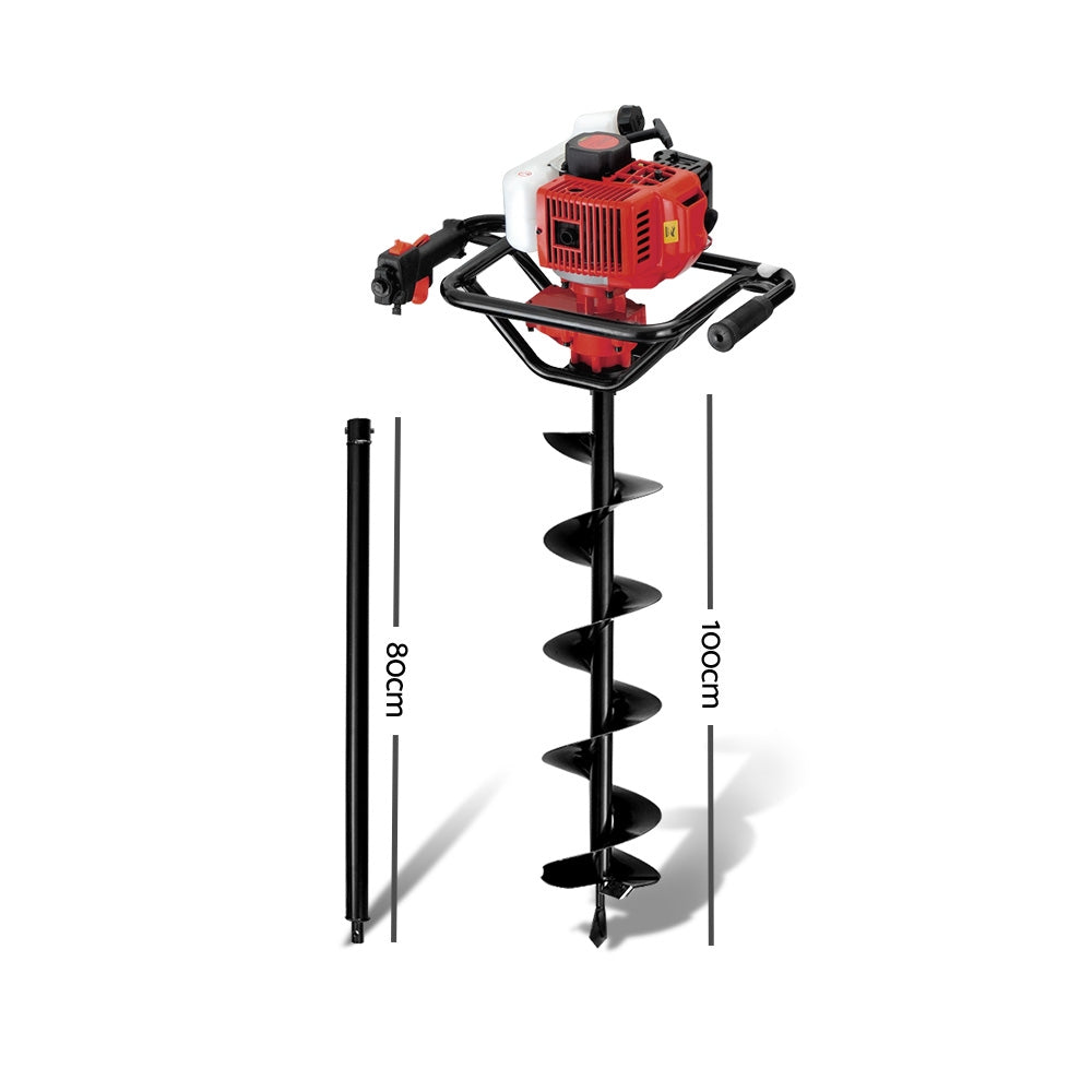 92CC Petrol Post Hole Digger Drill Borer Fence Extension Auger Bits - image2