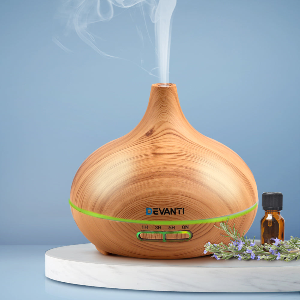 300ml 4 in 1 Aroma Diffuser - Light Wood - image7