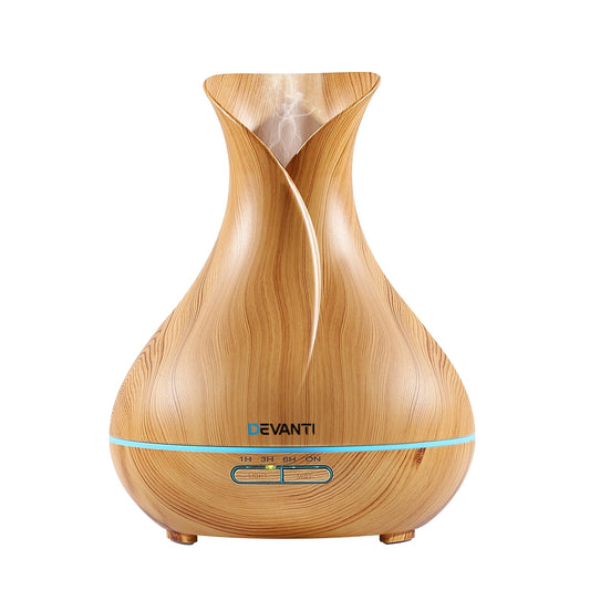 400ml 4 in 1 Aroma Diffuser remote control - Light Wood - image1