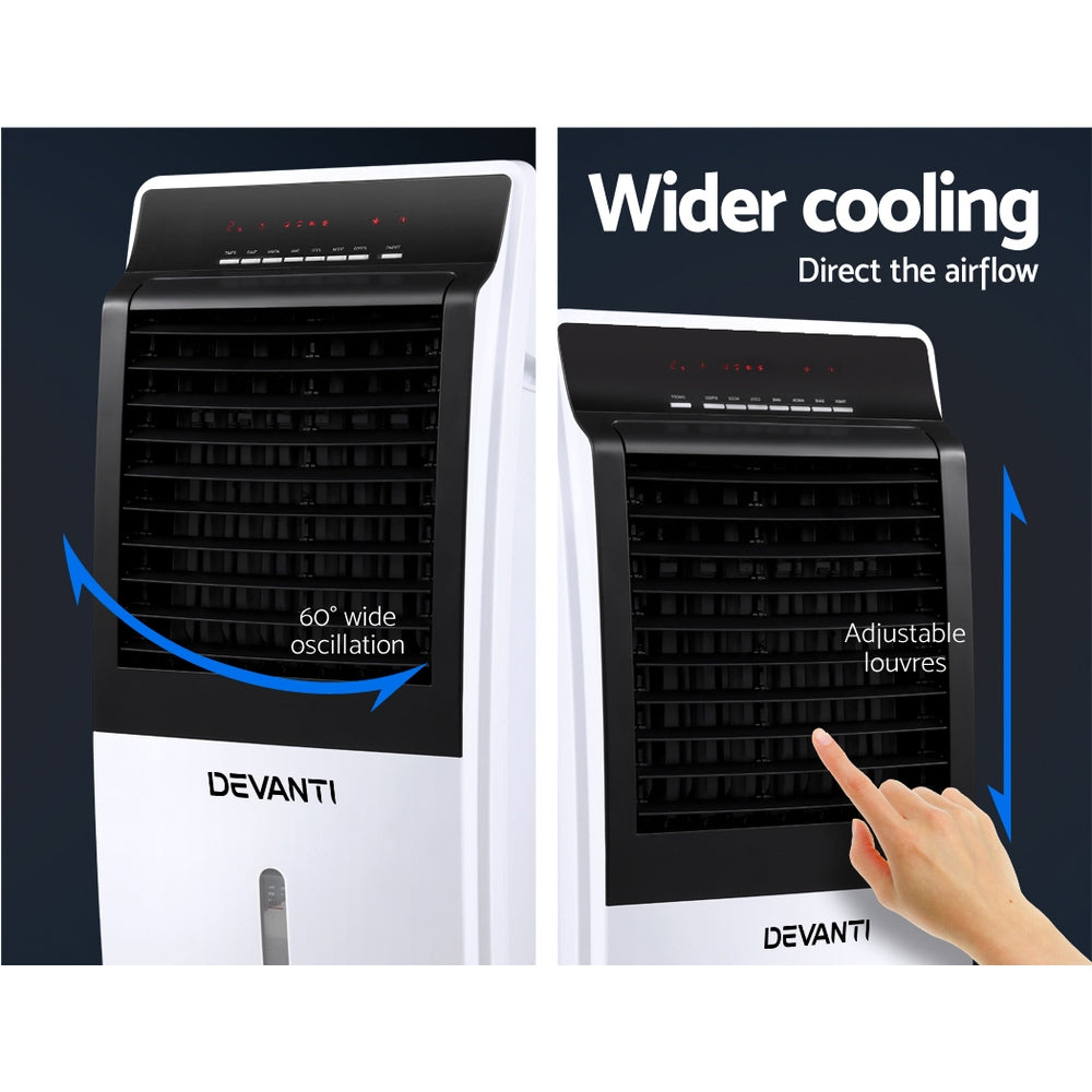 Evaporative Air Cooler Potable Fan Cooling Remote Control LED Display - image5