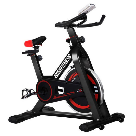 Spin Exercise Bike Cycling Fitness Commercial Home Workout Gym Black - image1