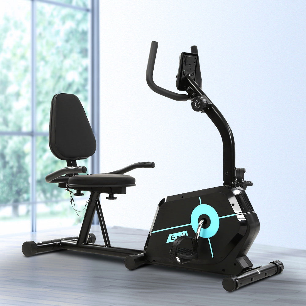 Magnetic Recumbent Exercise Bike Fitness Cycle Trainer Gym Equipment - image7