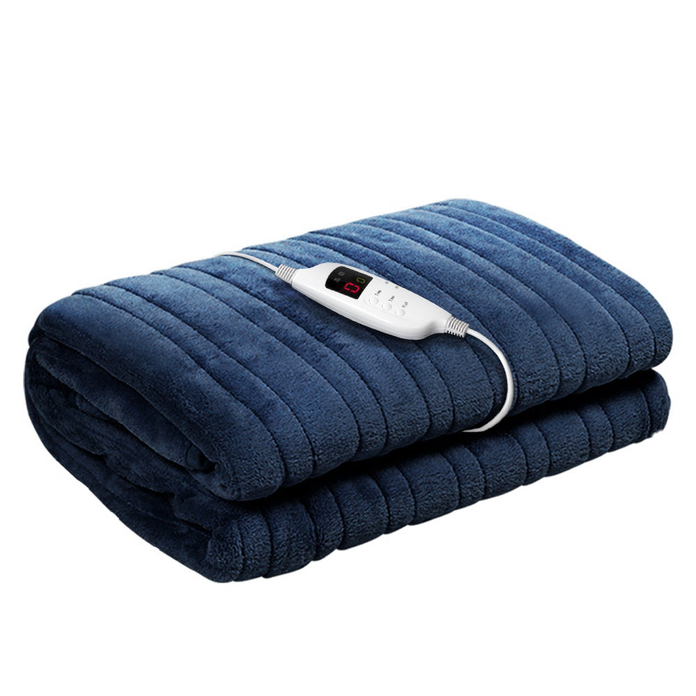 Bedding Electric Throw Blanket - Navy - image1