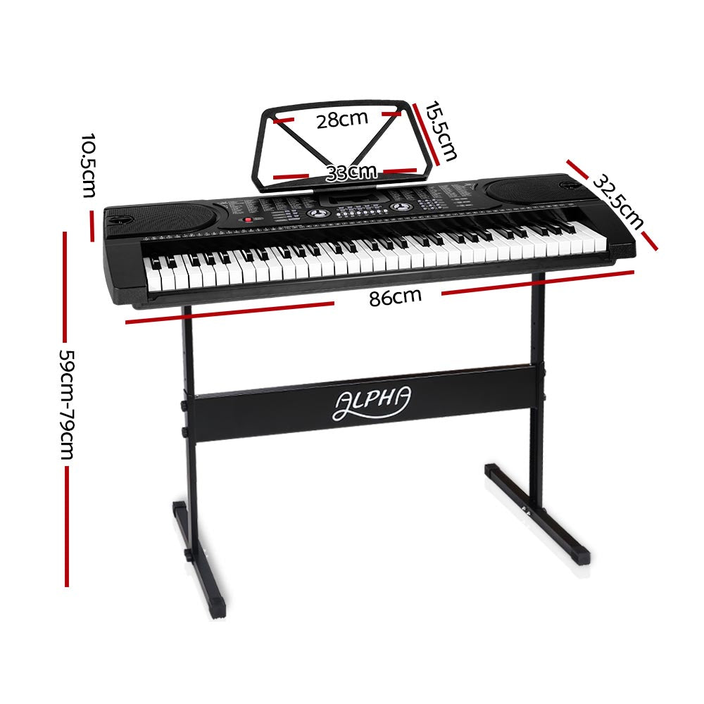 ALPHA 61 Keys LED Electronic Piano Keyboard - image2