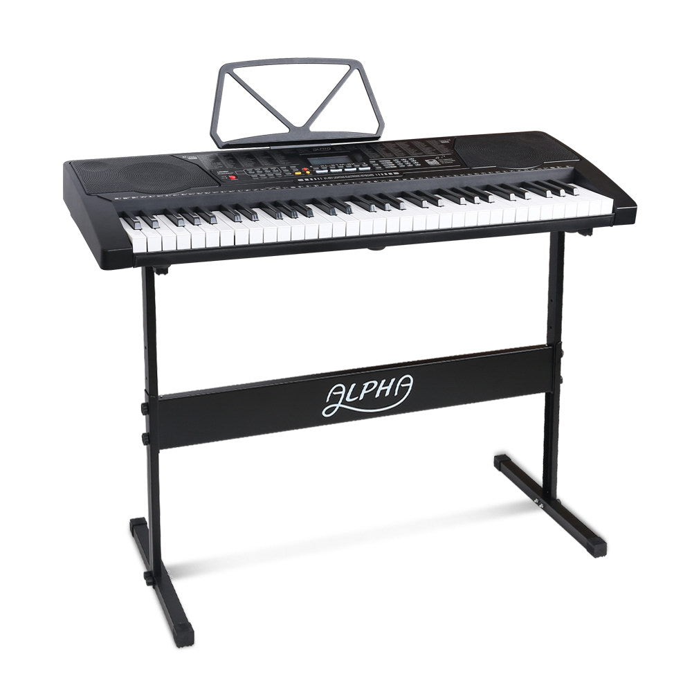 Alpha 61 Key Lighted Electronic Piano Keyboard LCD Electric w/ Holder Music Stand - image8